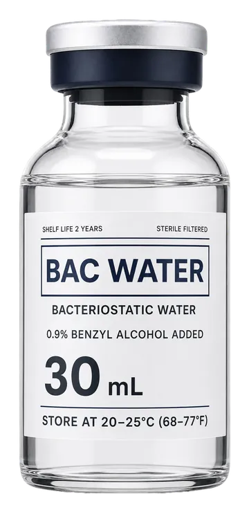 Bacteriostatic Water 30 mL — one vial (sold in kits of 25 vials)